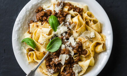 Slow cooked goat ragout with pappardelle